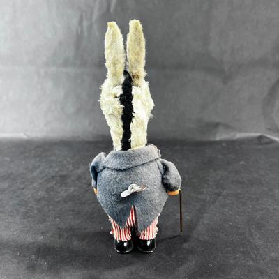 Vintage Wind-Up | Plush Donkey with Cane
