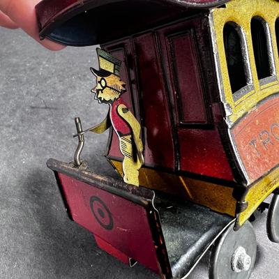 Antique Tin Wind-Up | Toonerville Trolley | Germany