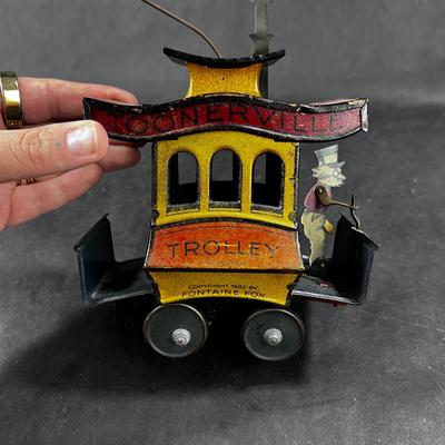 Antique Tin Wind-Up | Toonerville Trolley | Germany