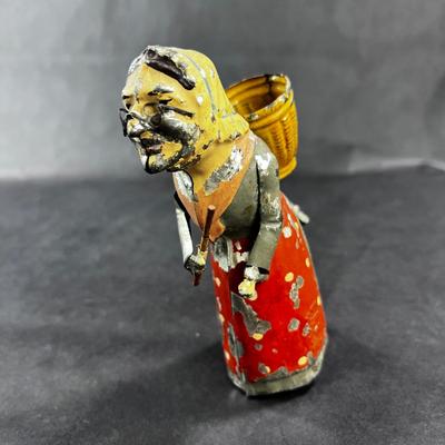 Antique Tin Wind-Up | Woman with Basket | DRGM