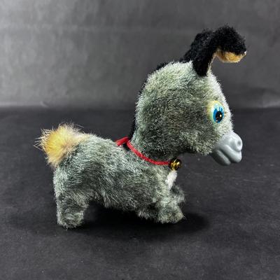 Vintage Wind-Up | Plush Hopping Donkey