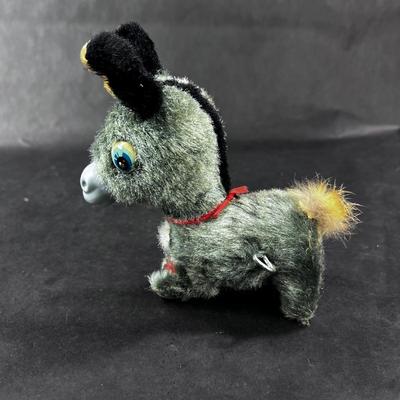 Vintage Wind-Up | Plush Hopping Donkey