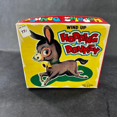 Vintage Wind-Up | Plush Hopping Donkey