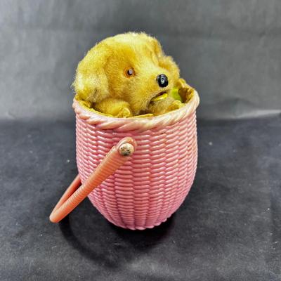 Vintage Wind-Up | Little Dog in the Basket | Alps
