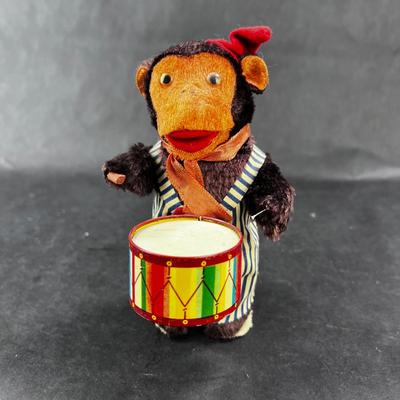 Vintage Wind-Up | Mechanical Jolly Drummer | Monkey