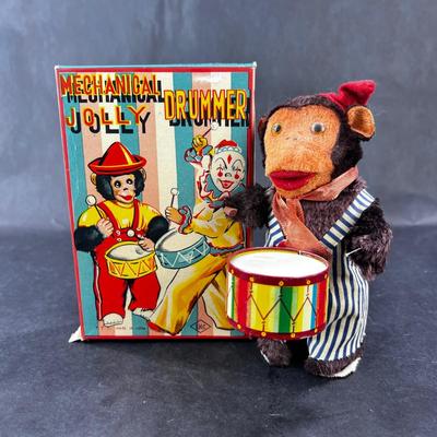 Vintage Wind-Up | Mechanical Jolly Drummer | Monkey