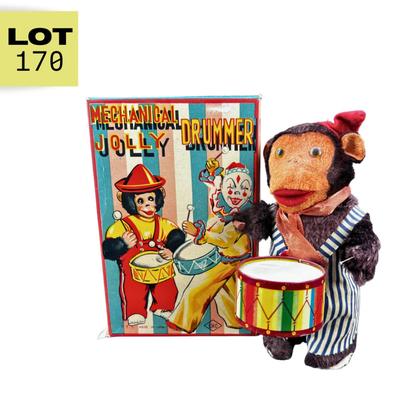 Vintage Wind-Up | Mechanical Jolly Drummer | Monkey
