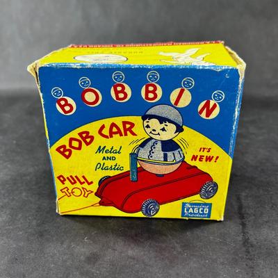 Vintage Pull Toy | Bobbin Bob Car | Lagco