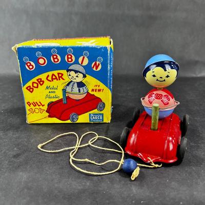 Vintage Pull Toy | Bobbin Bob Car | Lagco