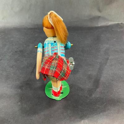Vintage Wind-Up | Girl Bouncing Ball