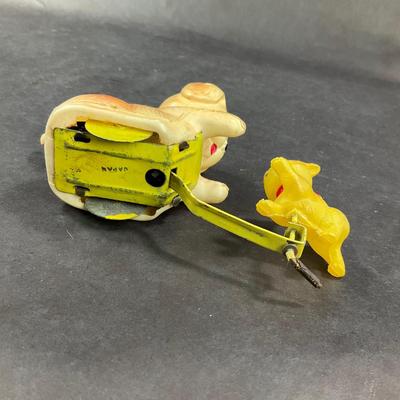 Vintage Celluloid Wind-Up | Dog and Cat at Play
