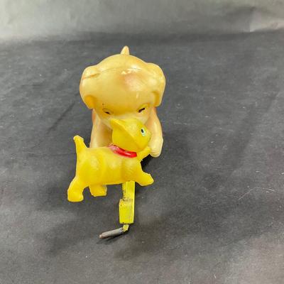 Vintage Celluloid Wind-Up | Dog and Cat at Play