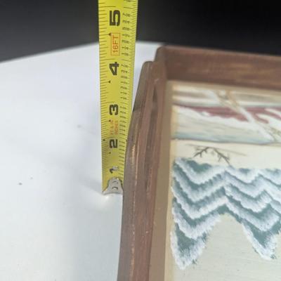 Vintage Wooden Christmas Tray