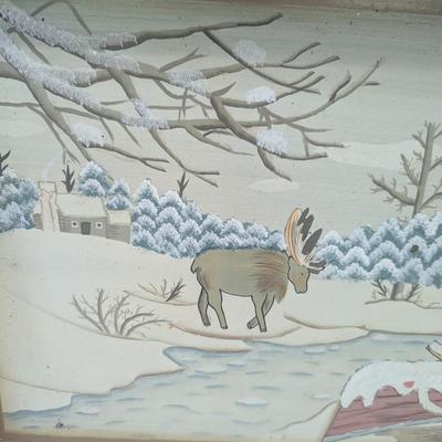 Vintage Wooden Christmas Tray