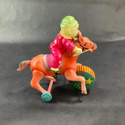 Vintage Celluloid Wind-Up | Circus Boy on Horse