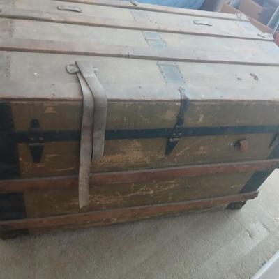 Antique steamer trunk