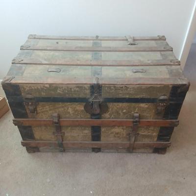Antique steamer trunk