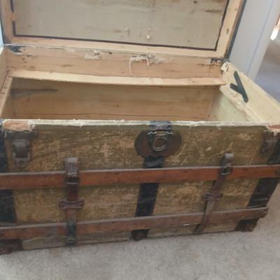 Antique steamer trunk