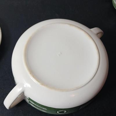 MCM 1950's Colonial Homestead dinnerware serve ware by Royal China, covered casserole dish, handled platter, salt & pepper and...