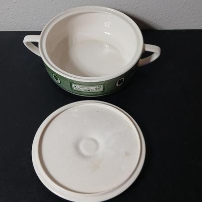 MCM 1950's Colonial Homestead dinnerware serve ware by Royal China, covered casserole dish, handled platter, salt & pepper and...