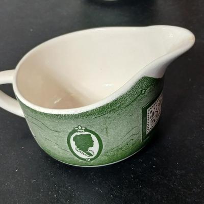 MCM 1950's Colonial Homestead dinnerware serve ware by Royal China, covered casserole dish, handled platter, salt & pepper and...