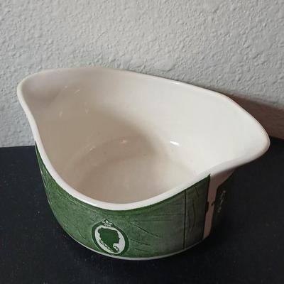 MCM 1950's Colonial Homestead dinnerware serve ware by Royal China, Large vegetable / serving bowls with two gravy boats with...