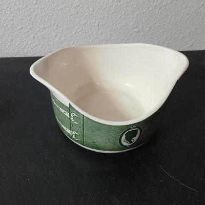 MCM 1950's Colonial Homestead dinnerware serve ware by Royal China, Large vegetable / serving bowls with two gravy boats with...