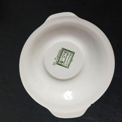 MCM 1950's Colonial Homestead dinnerware serve ware by Royal China, Large vegetable / serving bowls with two gravy boats with...