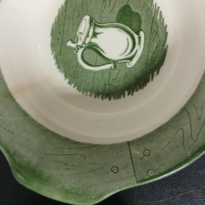 MCM 1950's Colonial Homestead dinnerware serve ware by Royal China, Complete serving set for 4