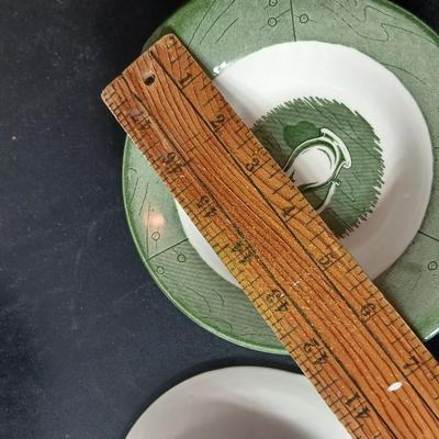 MCM 1950's Colonial Homestead dinnerware serve ware by Royal China, Complete serving set for 4