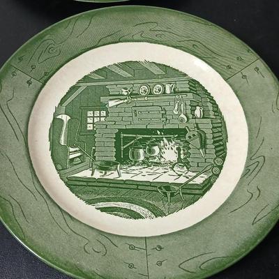 MCM 1950's Colonial Homestead dinnerware serve ware by Royal China, Complete serving set for 4