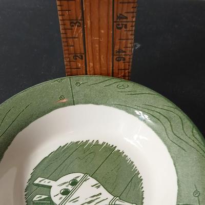 MCM 1950's Colonial Homestead dinnerware serve ware by Royal China, Complete serving set for 4