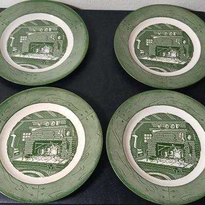MCM 1950's Colonial Homestead dinnerware serve ware by Royal China, Complete serving set for 4