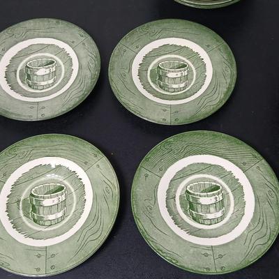 MCM 1950's Colonial Homestead dinnerware serve ware by Royal China, Complete serving set for 4