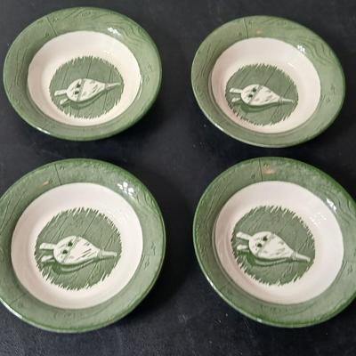 MCM 1950's Colonial Homestead dinnerware serve ware by Royal China, Complete serving set for 4