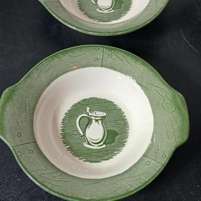 MCM 1950's Colonial Homestead dinnerware serve ware by Royal China, Complete serving set for 4