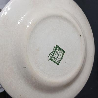 MCM 1950's Colonial Homestead dinnerware serve ware by Royal China, Complete serving set for 4