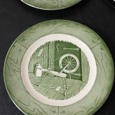 MCM 1950's Colonial Homestead dinnerware serve ware by Royal China, Complete serving set for 4