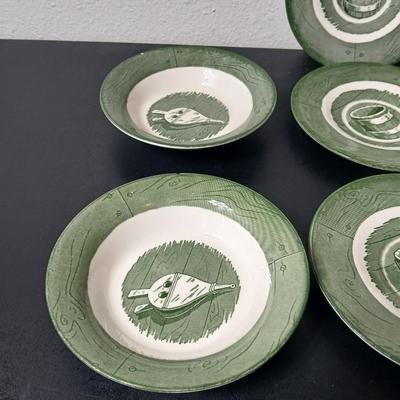 MCM 1950's Colonial Homestead dinnerware serve ware by Royal China, Remaining pieces for Dinnerware set