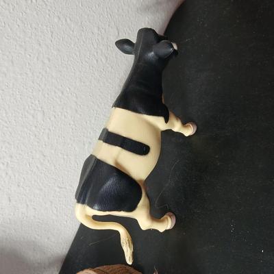 Adorable collection of Holstein cow-themed decorative and household items Otagiri Salt & Pepper, Tomy toy, Resin cow and more