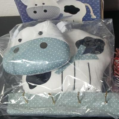 Adorable collection of Holstein cow-themed decorative and household items Otagiri Salt & Pepper, Tomy toy, Resin cow and more