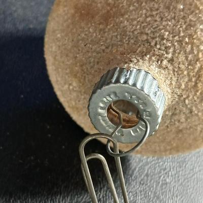 Collection of vintage Shiny Brite Christmas ornaments - UFO - ATOMIC - DIORAMA-STYLE ornament with a small church inside