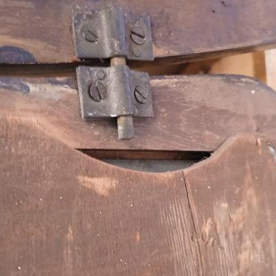 Beautiful Early era Antique dresser with a carved harp mounted Mirror