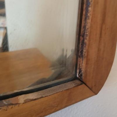 Beautiful Early era Antique dresser with a carved harp mounted Mirror