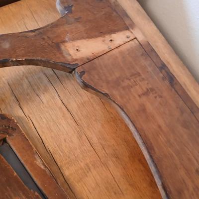 Beautiful Early era Antique dresser with a carved harp mounted Mirror