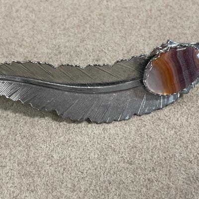 Cameo & leaf brooch and two tone necklace