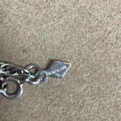 Sarah Cov initial & other Silvertone necklaces