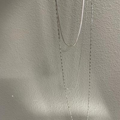 Sarah Cov initial & other Silvertone necklaces