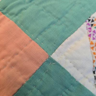 Antique Handmade quilt, likely a "friendship" or "signature" quilt