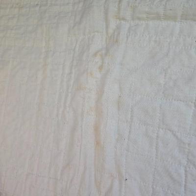 Antique Handmade quilt, likely a "friendship" or "signature" quilt